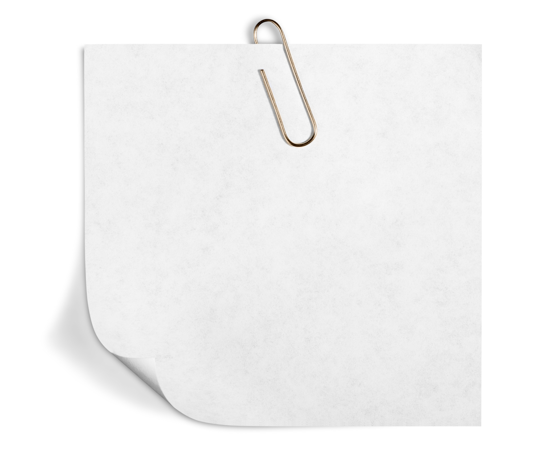 Blank Note Paper with Paper Clip